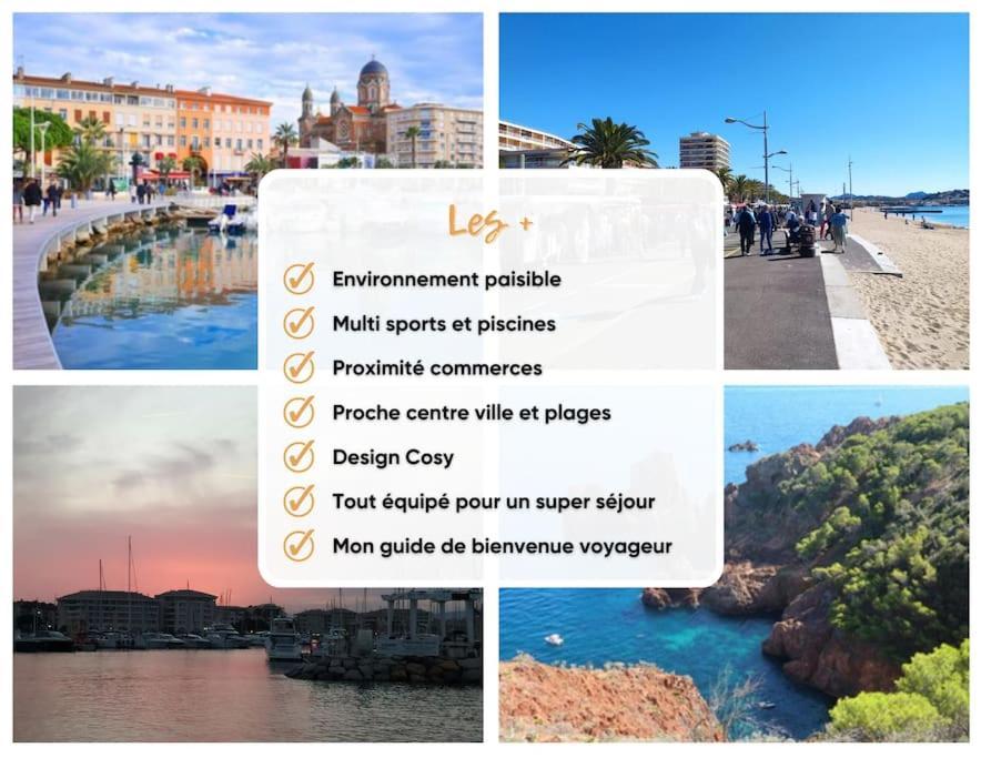 Ideal Saint Raphael Piscine Clim Parking Apartment Екстериор снимка